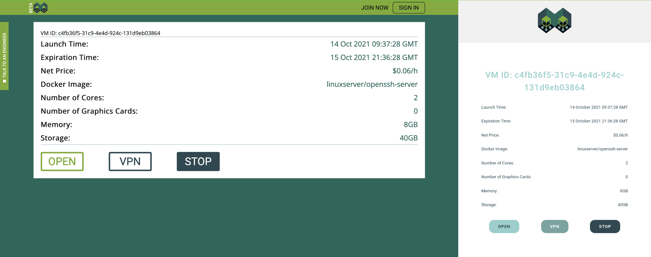 Virtual Machine Log and Email Examples